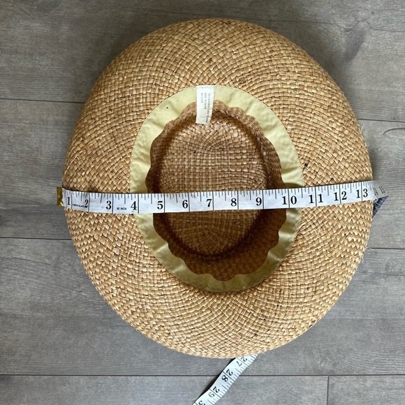 VINTAGE GORGEOUS Hand Painted Sunflower Straw Summer Hat - Picture 14 of 16